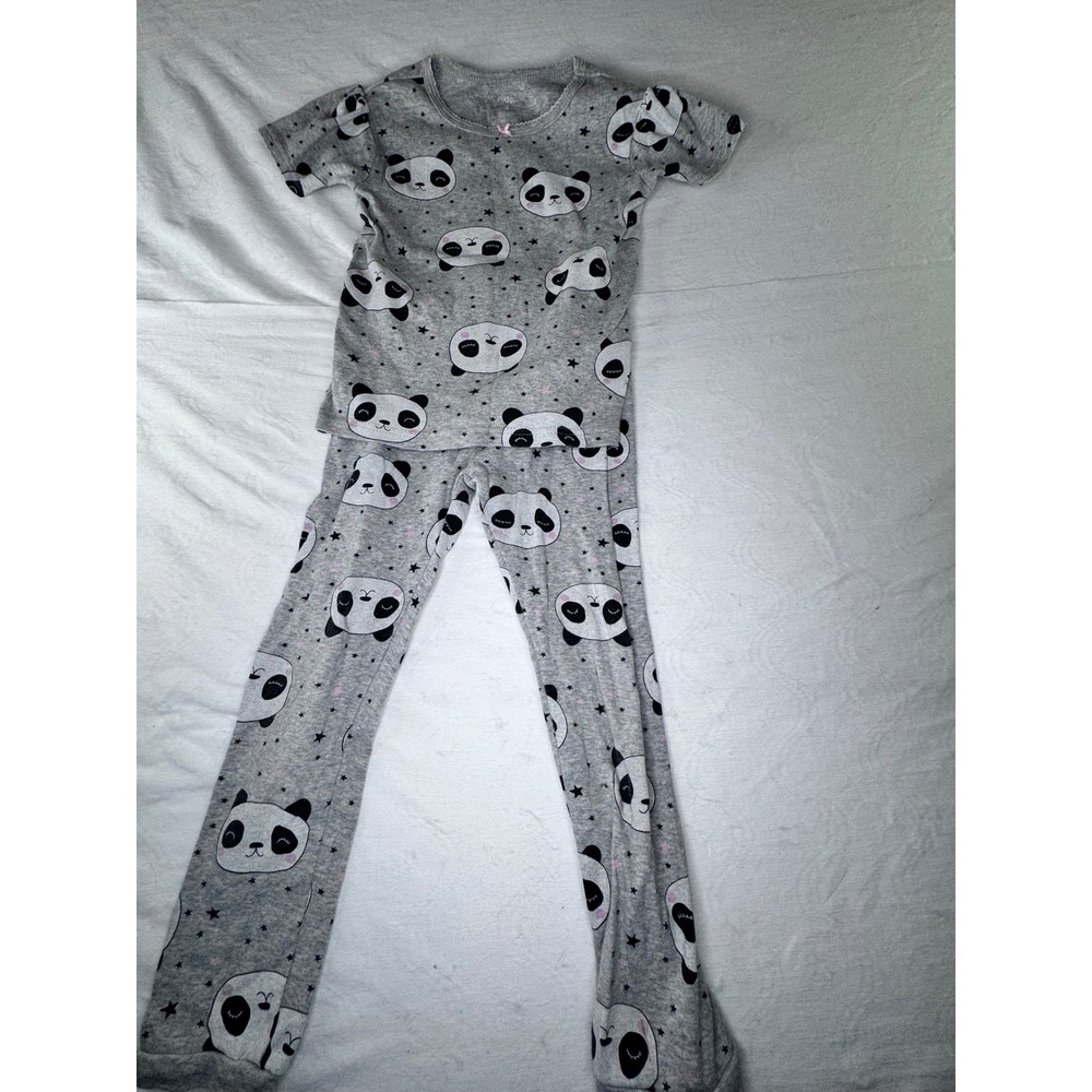 Simple‎ Joys by Carters Pajama Set Kids 5 Grey Excellent Panda Star Print PJ